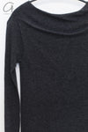 SWAYING 25 Early Spring Water-soluble Wool Fake Two-piece Sweater Series SW-SW25PS1T06-HEIHUI Black and Gray SW-SW25PS1T06